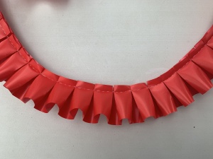 Pre Pleated Poly Ribbon Radiant Red No.16 10m